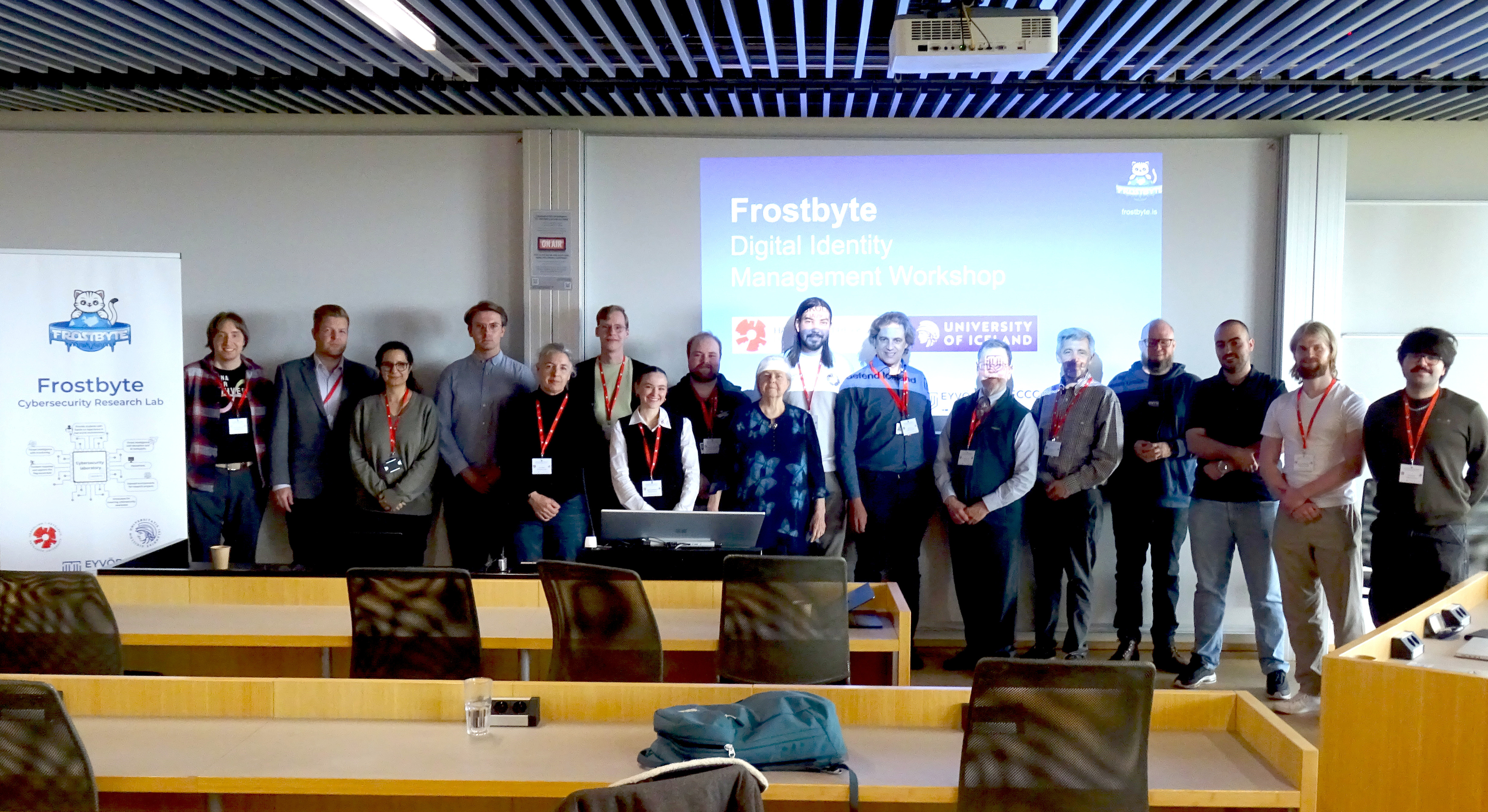 Group photo of presenters and panel discussion participants.