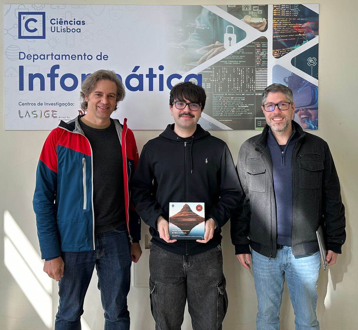 Miguel Faísco with co-advisor Hans P. Reiser and examiner Alan Oliveira de Sá